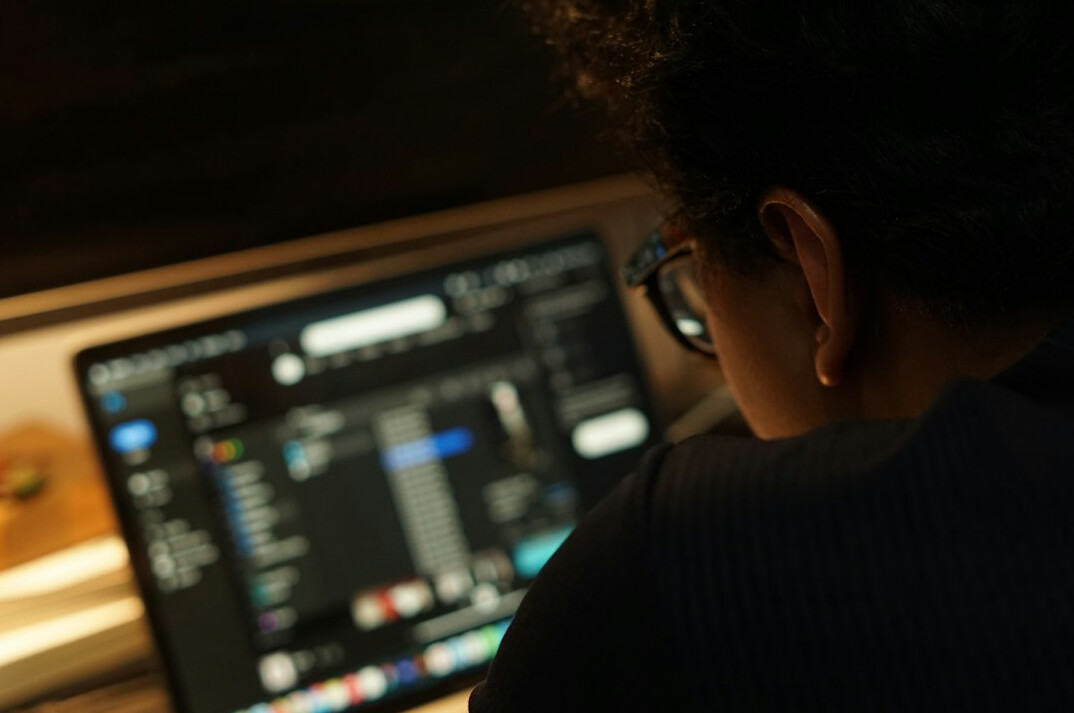 woman analyzing data