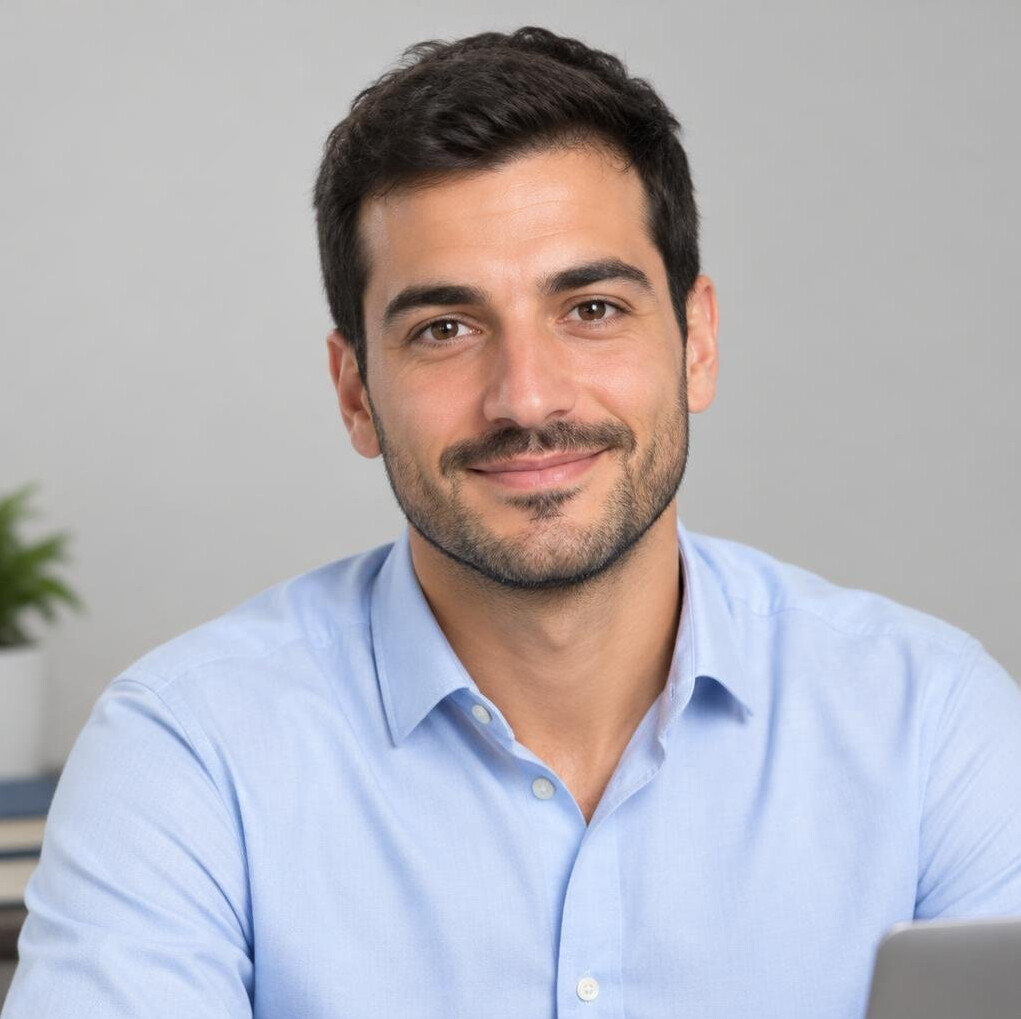 Portrait of a young man in a shirt